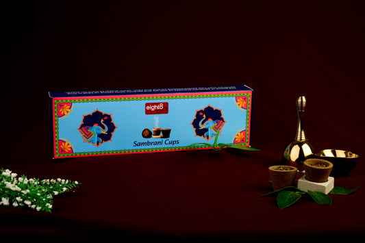 Sambrani Cups Guggal ( 12 Units + 1 Tulsi Stand)