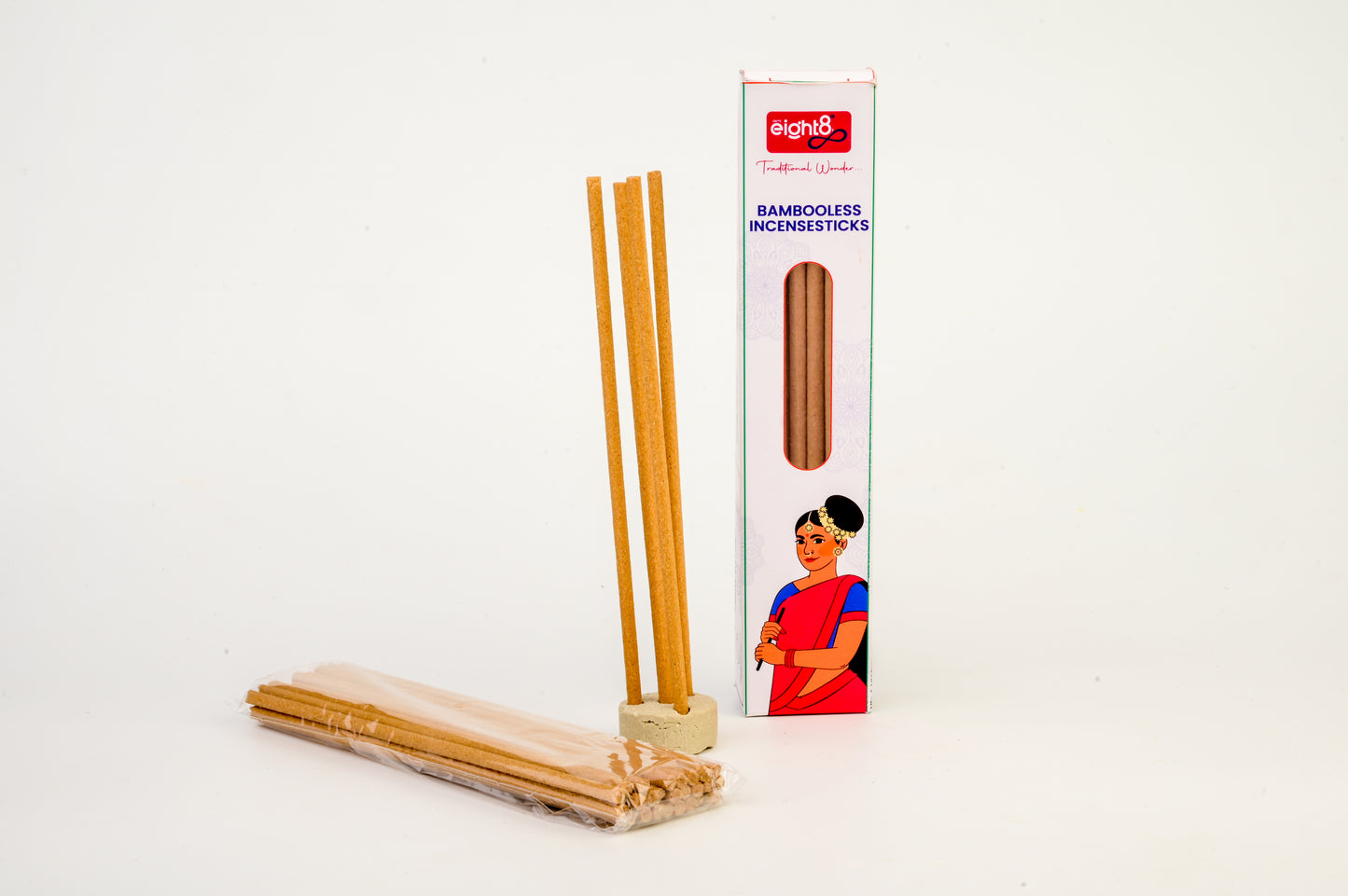 Bamboo less Incense Sticks (30 Sticks+ Stand)